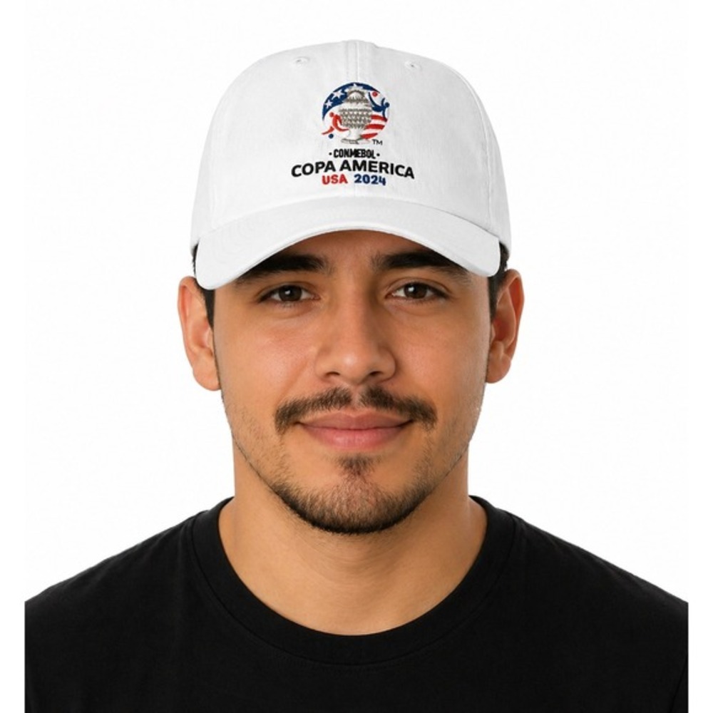 Legends CONMEBOL Copa America USA 24‎ Soccer Hat Ball Cap White Adjustable 78-12